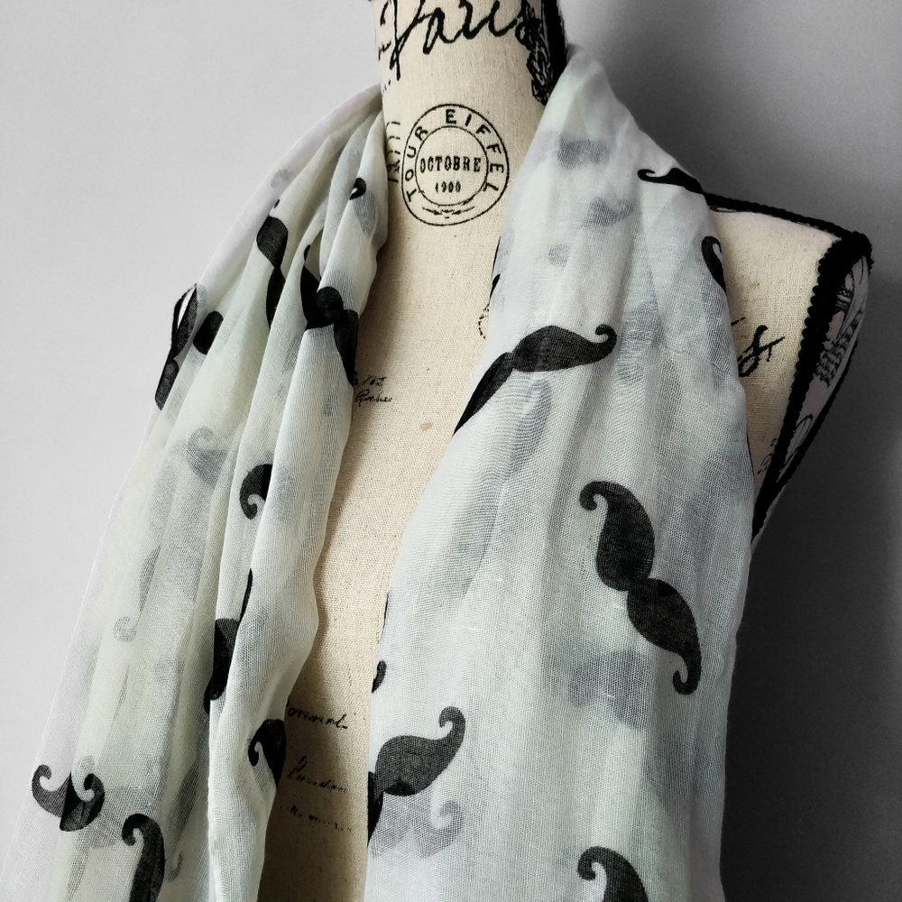 Free with purchase! Mustache Scarf